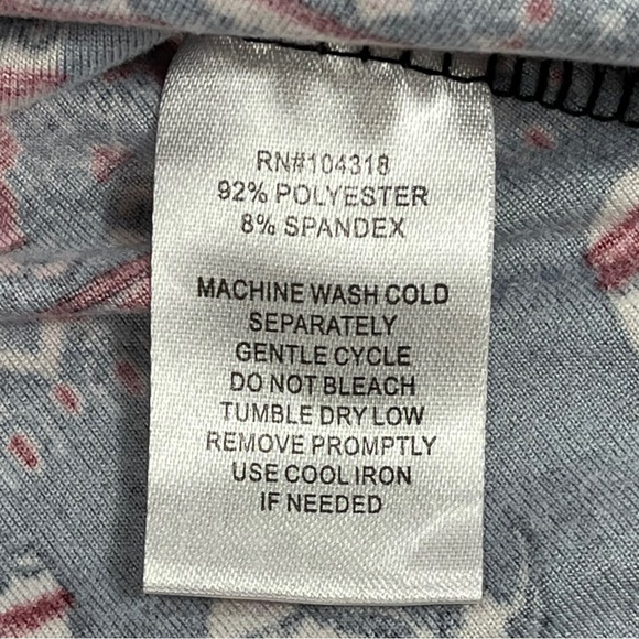 Derek heart plus size 1x short sleeve mini dress, vneck, elephants, ties at side - Picture 12 of 12